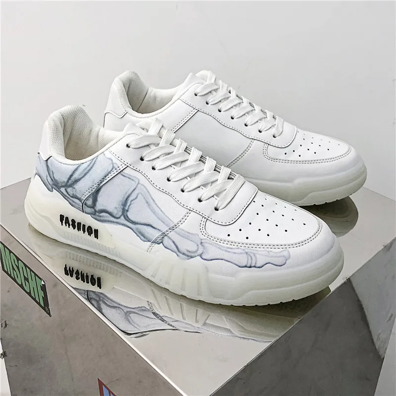 Граффити устойчивые туфли на шнурках Уличные прогулочные легкий Мужская обувь