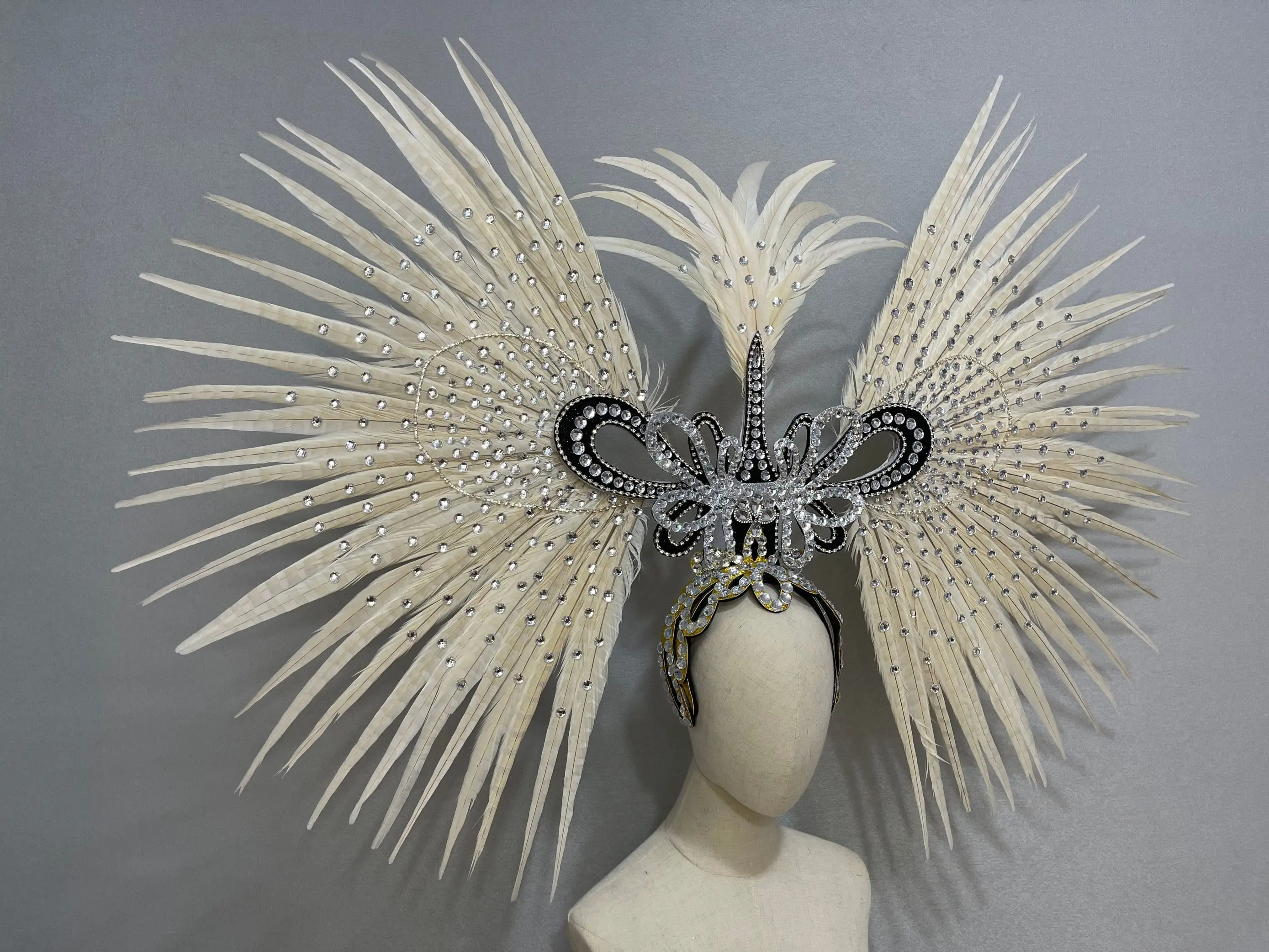 Латинские танцы Самба аксессуары Изысканная мода головной убор перья нежной