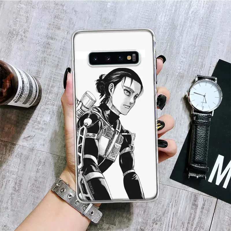 Чехол для телефона с аниме атака на Титанов Эрена Samsung Galaxy S20 FE S10 Plus S21 S22 Ultra S10E S9 S8 S7