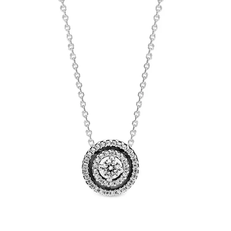 

Original 925 Sterling Silver New O-shaped Rose Petal Pan Necklace Suitable For Women's Wedding Diy Jewelry