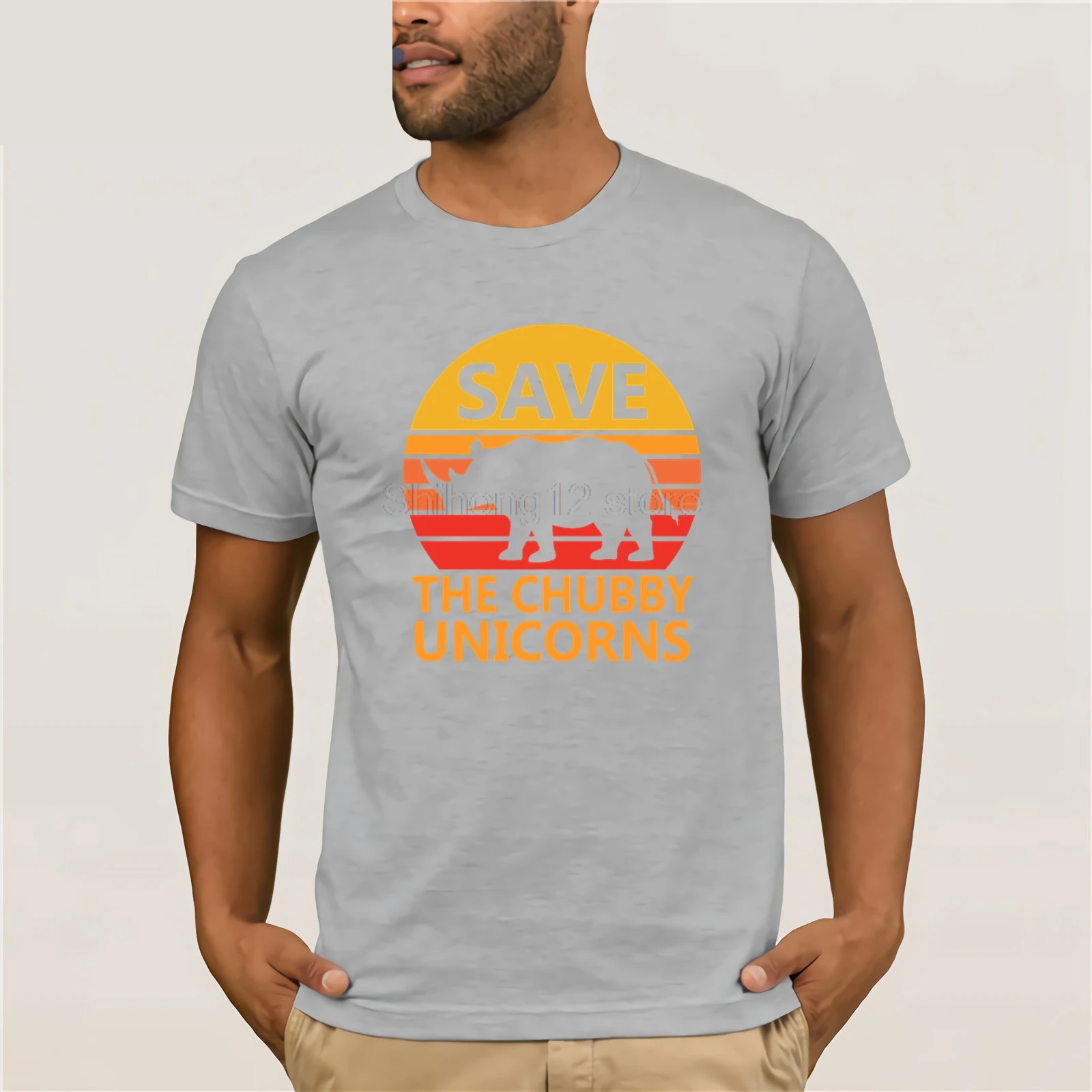 Спасти пухлые единороги в винтажном стиле Для мальчиков Футболка с коротким