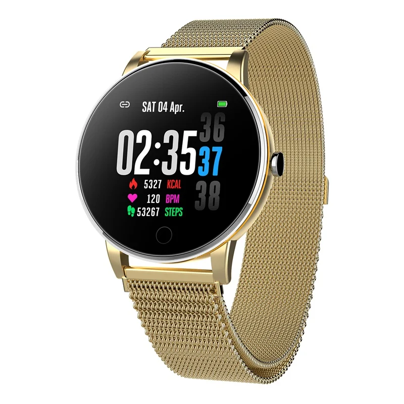 golden Geekbes WR14 Смарт-часы 1," ips цветной экран Smartwatch металлический корпус IP67 умный Браслет монитор сердечного ритма во время сна мульти-спорт - Цвет: golden