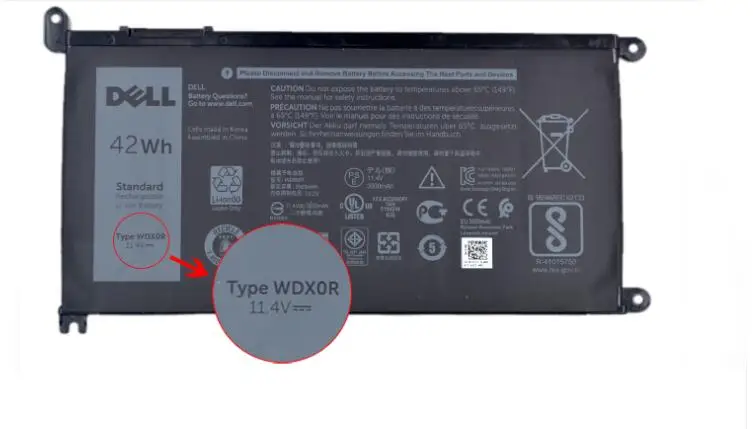 Новый оригинальный аккумулятор для DELL Inspiron 14 5480 15 7569 7579 7580 17 5765 5767 Latitude 13 3379 Vostro 5468