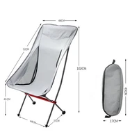 folding moon chairs outdoor camping picnic portable ultra light fishing folding chair breathable wear resistant aluminum alloy b