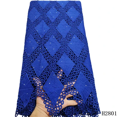 Royal blue lace Африканская жаккардовая ткань ФРАНЦУЗСКИЙ шнур кружевная ткань водорастворимое платье кружево высокое качество нигерийский гипюр кружевная ткань - Цвет: Royal blue lace