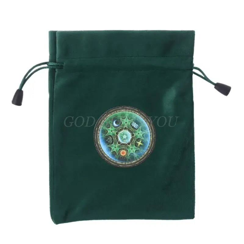 Бархатная сумка для хранения тарелок мистическое гадания руны карт кубик
