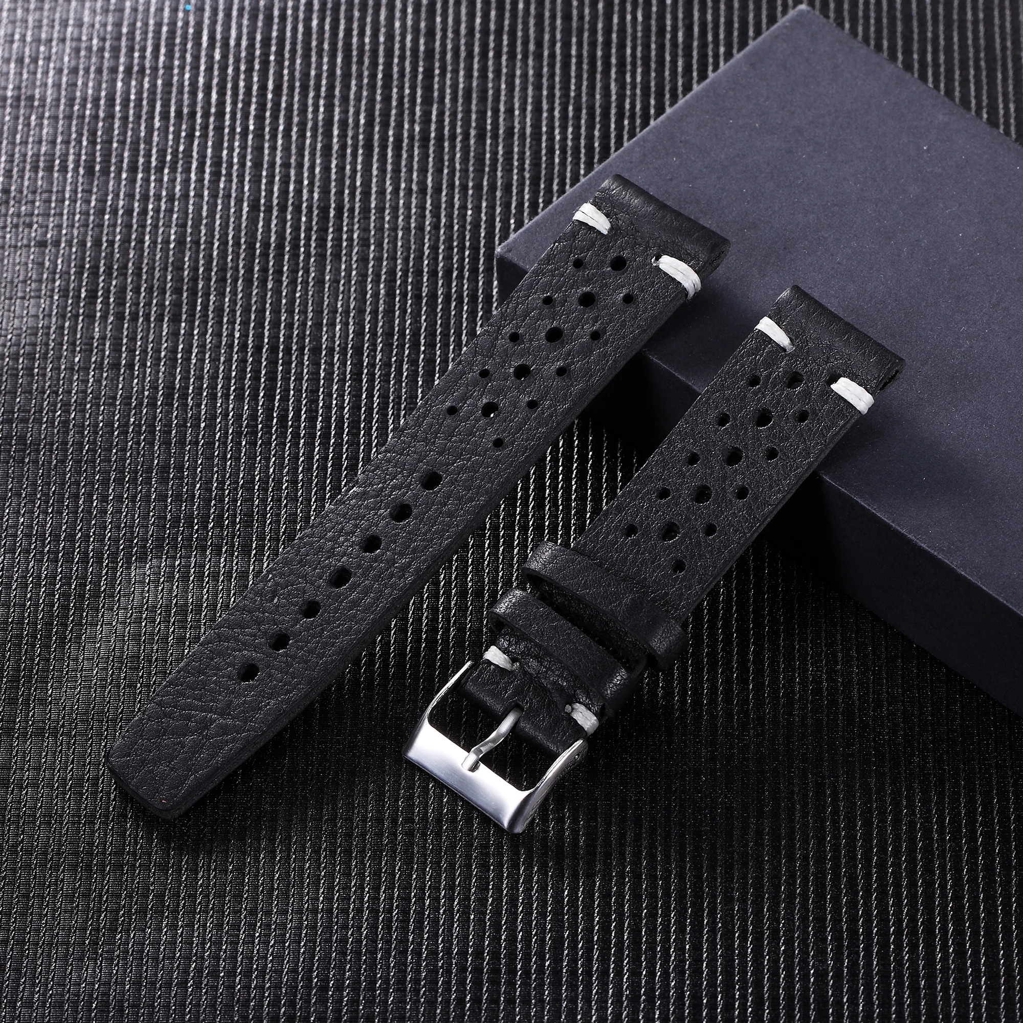 Ремешок кожаный для часов водонепроницаемый влагозащищенный пористый