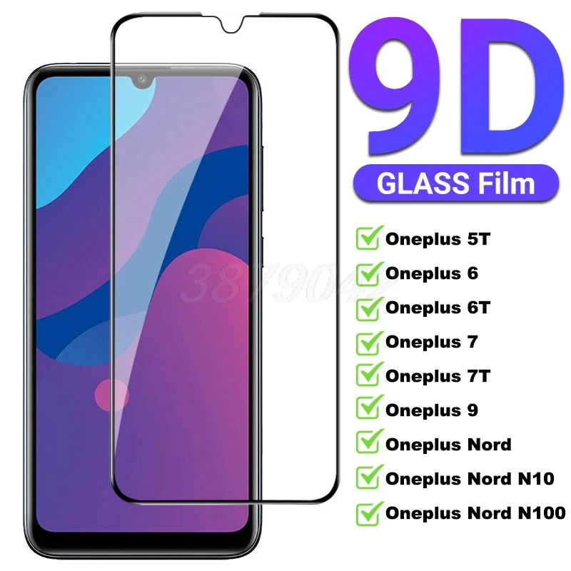 

Full Cover Tempered Screen Glass For Oneplus 9 7T 7 6T 6 5T Nord N10 N100 9D Protective Glass For Oneplus9 Oneplus7 T 1+6T Glass