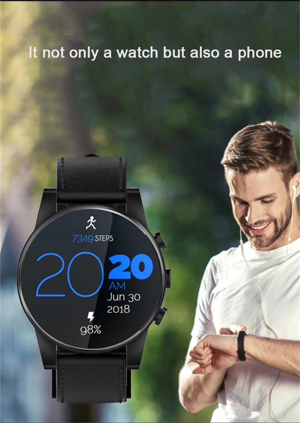 Лидер продаж часы спортивные Шагомер трекер сна для Android 7 GPS Push Message Smartwatch