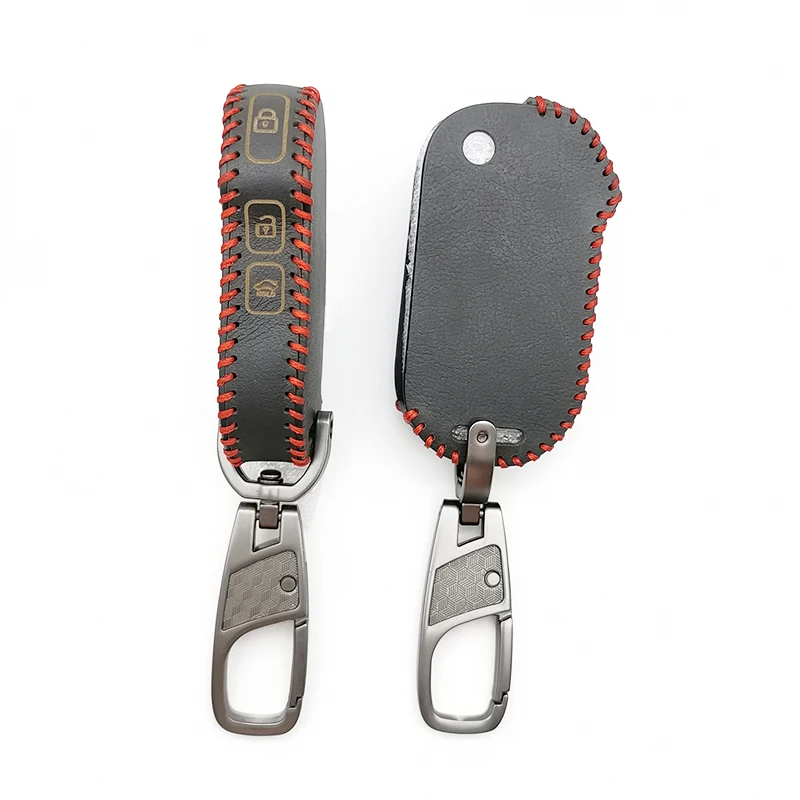 Складной кожаный брелок с 3 кнопками защитный чехол крышка капюшон для Kia ceed CD 2018 2019 sportage R Stinger sorento Cerato|Футляр