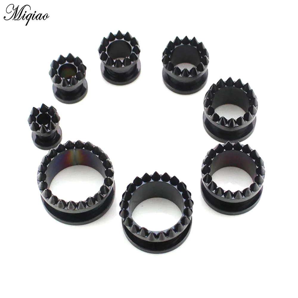 Miqiao 2pcs Ear Plugs Tunnels Screw 2g 0g 00g Earrings Gauges Kits Stretchers Taper Kit Piercings Body Jewlery | Украшения и