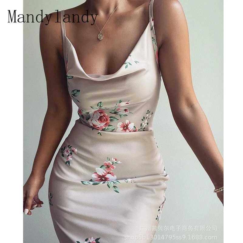 

Женское платье с V-образным вырезом, высокой талией и цветочным принтом