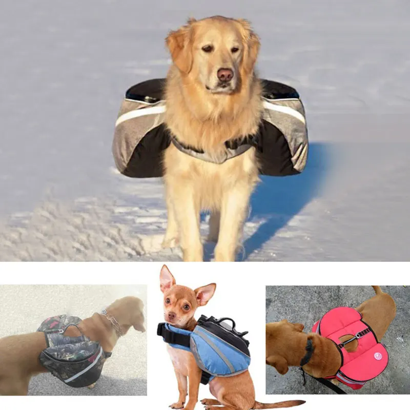 Для питомца рюкзак для собак загрузочный мешок еды бутылка воды путешествий на