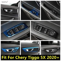 armrest window lift button panel door handle bowl frame cover kit trim for chery tiggo 5x 2020 2021 stainless steel accessories