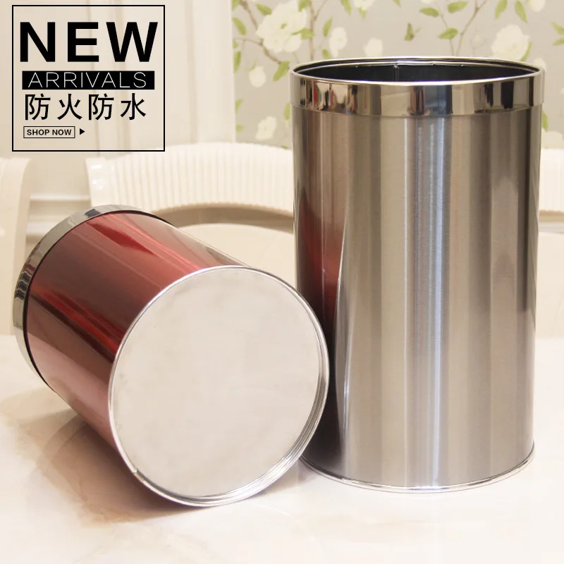 8L/10L/12L/16L нержавеющая сталь непокрытый мусорный бак огнестойкая Взрывозащищенная