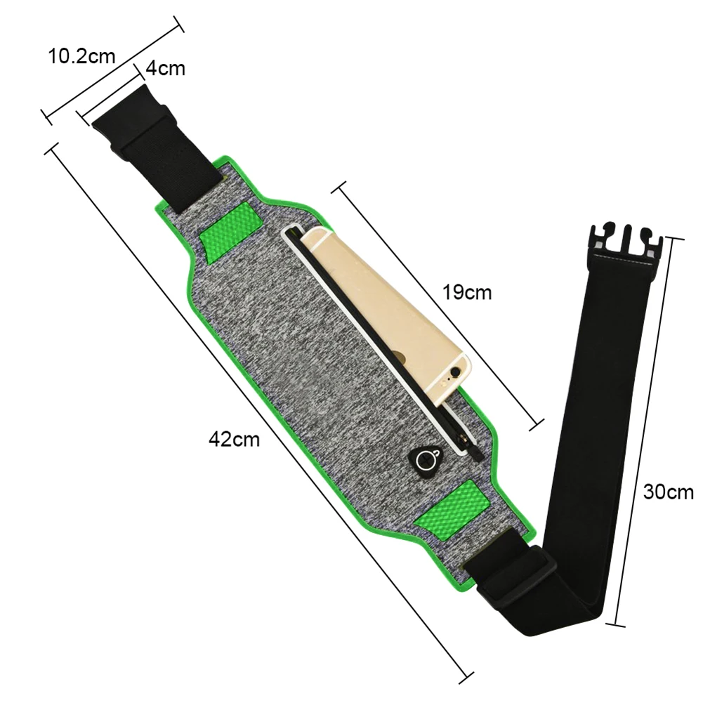 

Ultra-thin Running Waist Pouch Belt Lightweight Sweatproof Sport Belt Pack Fits With Hidden Pouch Travel Belt Zip Hiking Bags