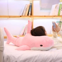 15 140cm big soft simulation cute shark plush toys kawaii stuffed russian pillow for kids children boys girls birthday gifts