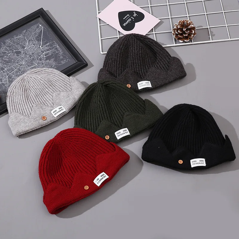 

Winter Cotton Beanies For Men Women Casual High Quality Knitted Hat Hip Hop Skullies Cap Gorro Unisex Outdoor Hats