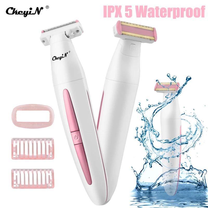 CkeyiN Водонепроницаемая электрическая бритва Женская Женский Триммер для волос с