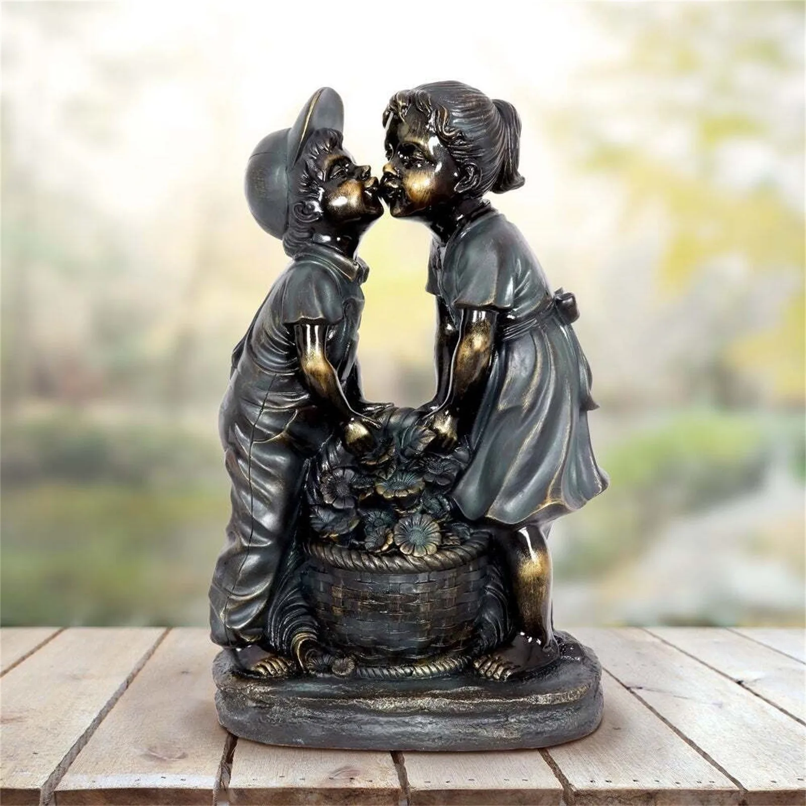 

Boy & Girl With Fireflies Garden Statue Resin Jar Boy Girl Statue Whimsical Flowerbed Yard Patio Outdoor Sculpture Ornaments