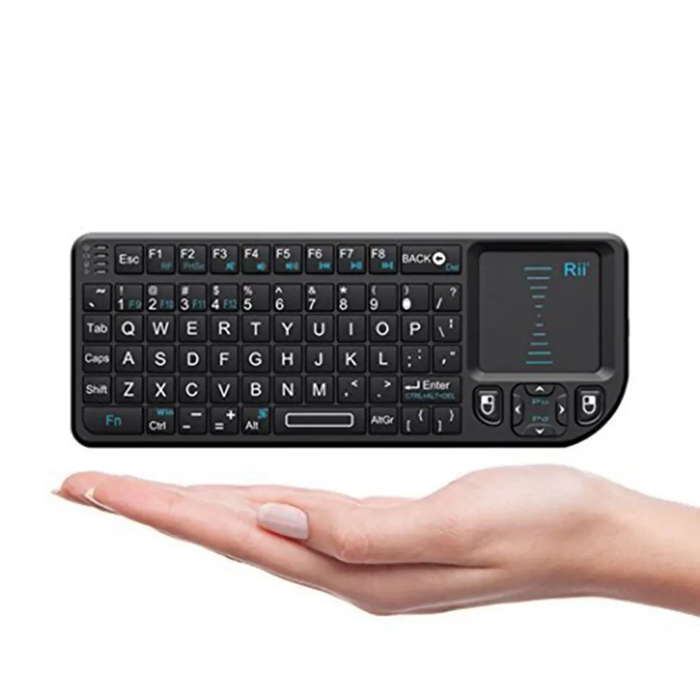 Rii X1 Mini 2 4G Беспроводная клавиатура с тачпадом для Smart tv HTPC ПК портативная умная