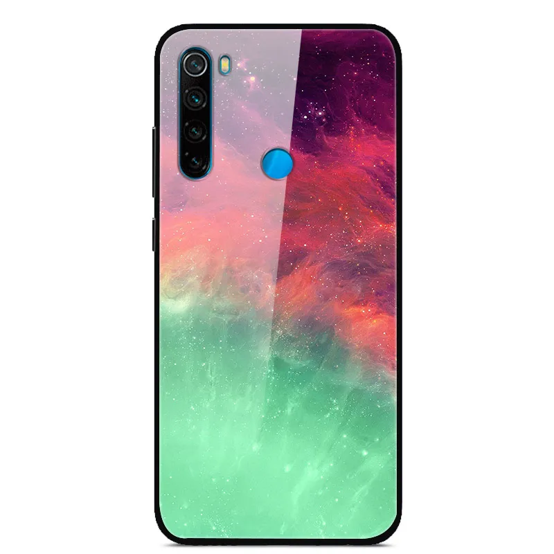 Для Xiaomi Redmi Note 8 чехол из закаленного стекла с печатным жестким чехлом для Xiaomi Redmi Note 8 Note8 чехол для Redmi Note 8 Pro Бампер