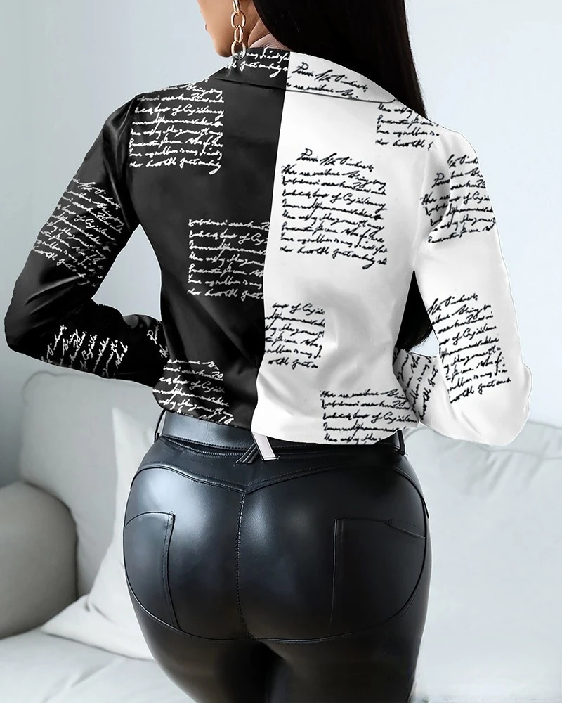 Женская Элегантная блузка с цветочным принтом Новинка осени 2021 повседневные