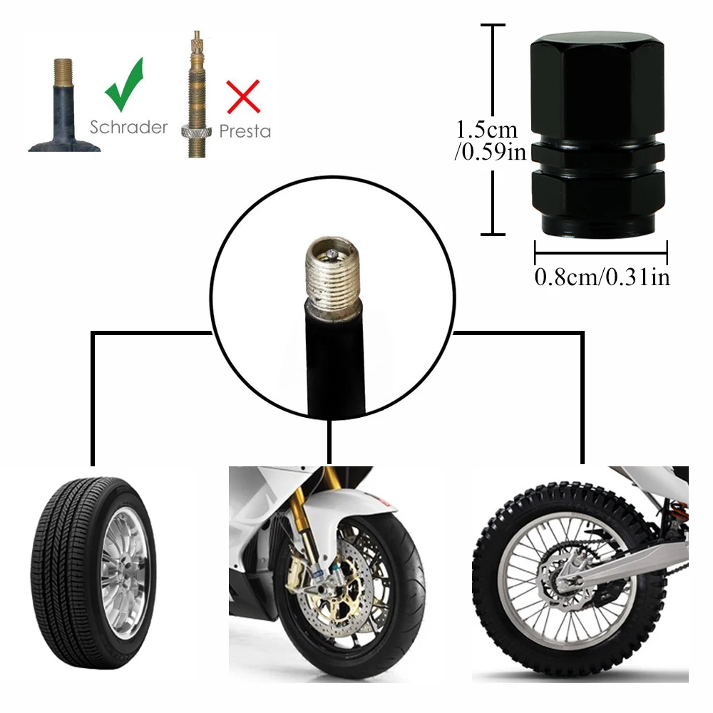 DSYCAR 12 шт. Универсальная автомобильная крышка клапана колеса мотоцикла колпачок