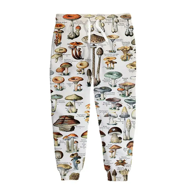 

vintage mushroom tree pants casual 3d print streetwear men fashion oversize jogging trouser harajuku clothing hip hop sweatpants