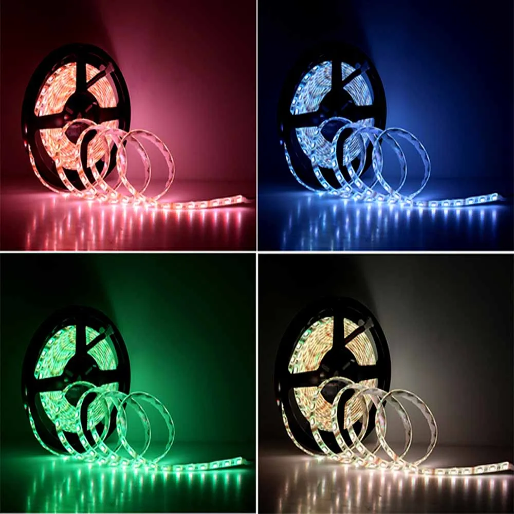 5050 12 В/24 В 4 в 1 5 в 1 5 цветов чипы RGBCCT RGB+ WW+ CW 60 Светодиодный s/M RGBW RGBWW светодиодный свет 12 мм PCB 5 м/лот