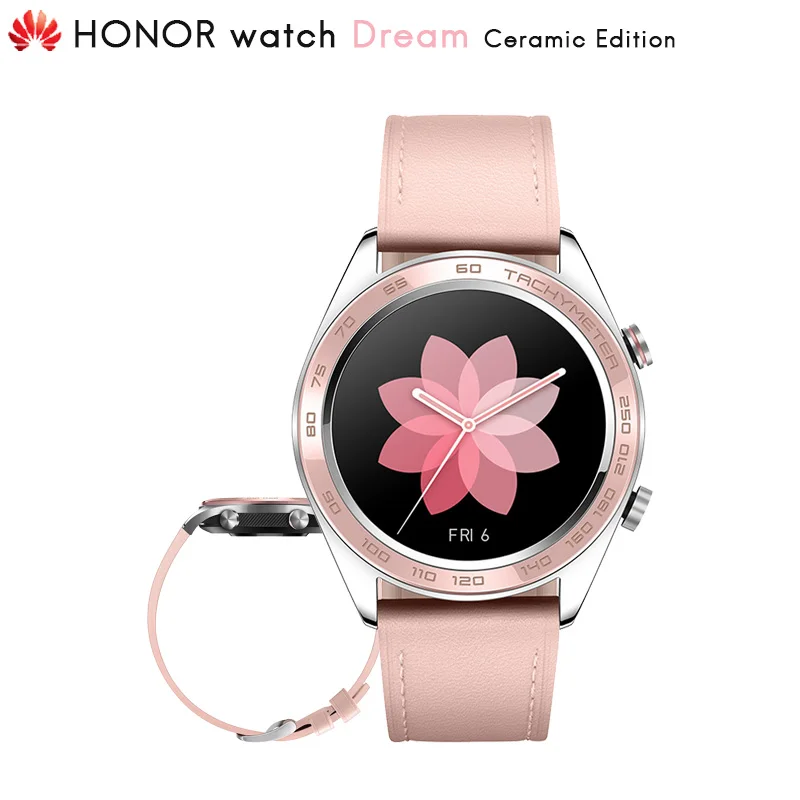 Оригинальные huawei Honor Watch Dream Edition керамические Ver уличные умные часы Гладкий тонкий длинный аккумулятор gps научный тренер Amoled