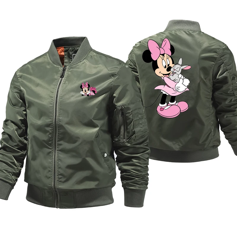 

Fashion Mickey Mouse Bomber Jacket Men Military Flight Jackets Pilot Bomber Battle Jacket Fury Tanker Coat Militari Tops Clothes