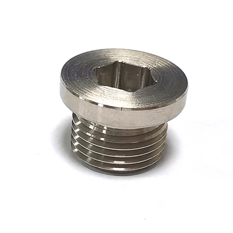 

Stainless Steel Inner Hex Head Pipe Fitting Plug Pipe Nut Stepped Oxygen Sensor Wideband Solder Bung M18x1.5 Thread