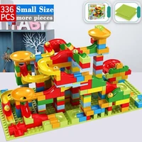 marble race run maze ball track 68 336pcs mainan building blocks compatible with small particles bricks toys with color box