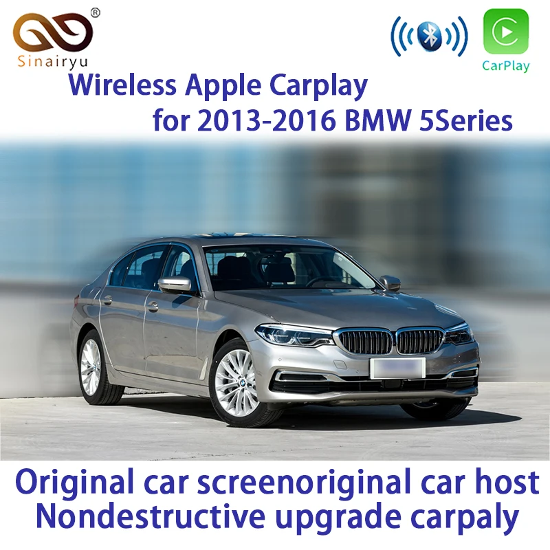Sinairyu Беспроводная Автомагнитола Apple Carplay обновленная версия 5 серии F07 F10 F11 F18 NBT 2013