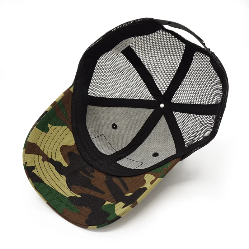 Кепка-бейсболка для мужчин и женщин модная камуфляжная сетчатая бейсболка с
