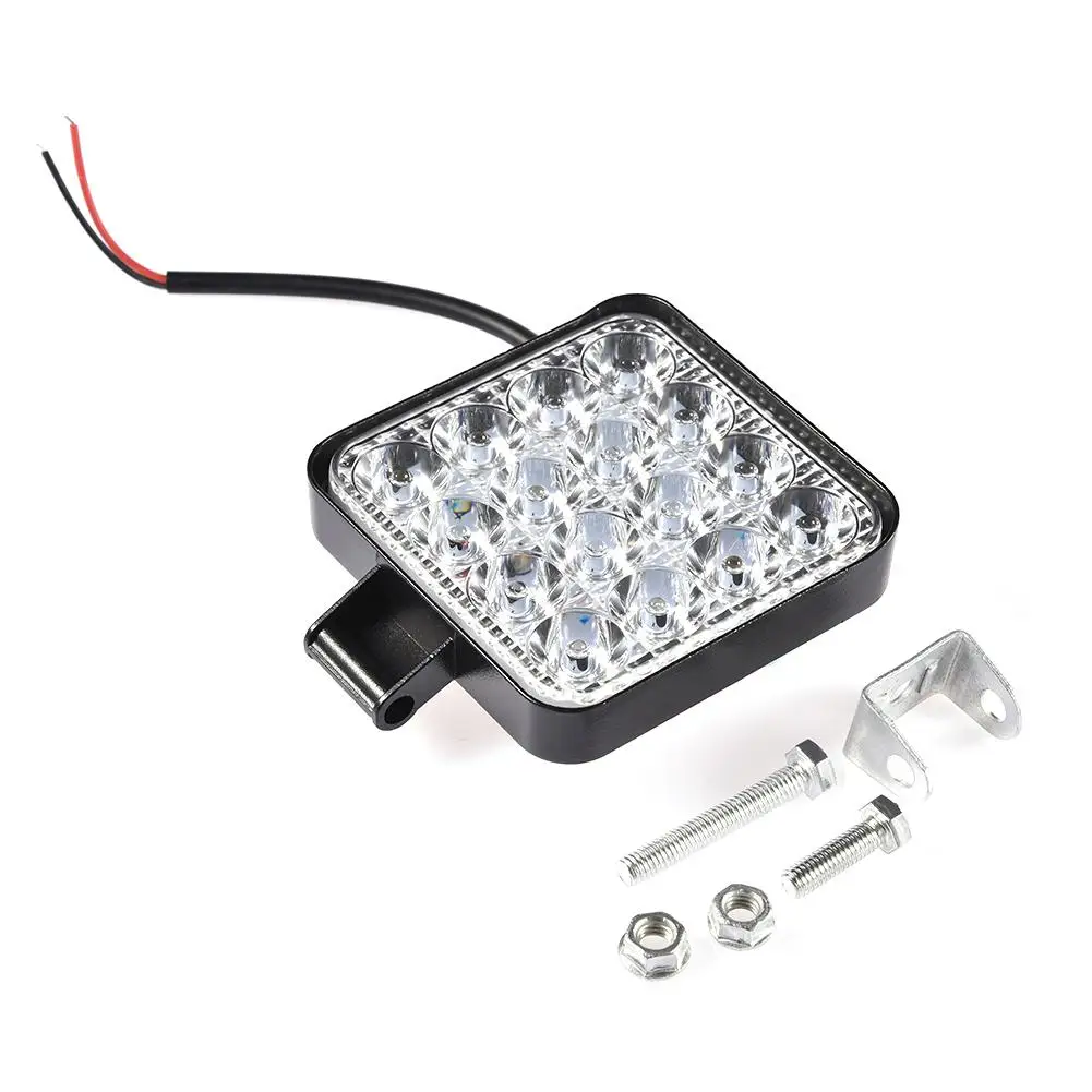

1PCS 16LEDs 48W Square Thin Off-road LED Work Light Fog Lighting Work Light For Jeep/Cabin/Boat/SUV/Truck/Car/ATV/Vehicle