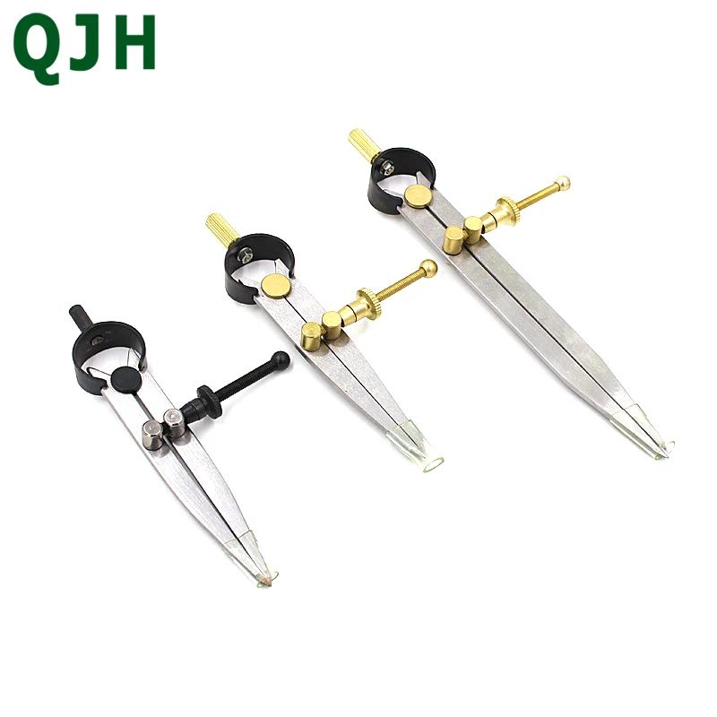 

New DIY leather tools Adjustable Scriber Wheel Compass Leather Stitch Hole Distance Gauge Divider Leather compass Tool