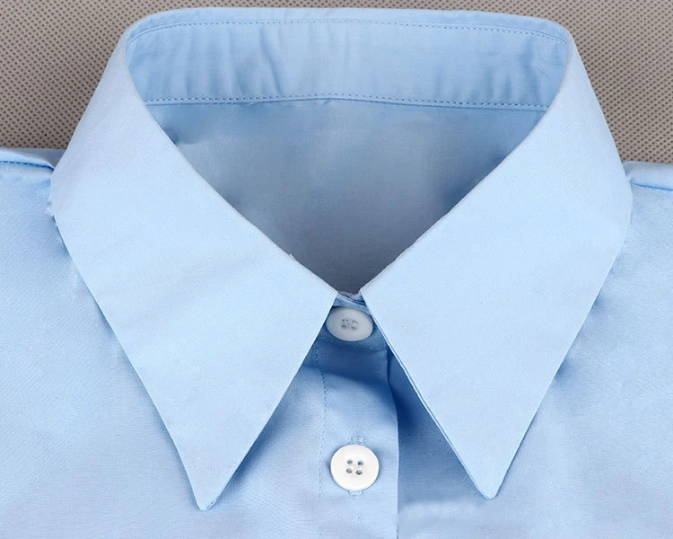 

2021 Fake Collar Blue Cotton V Neck False Collar for Womens Solid Detachable Collar Female Neckwear Tie Lapel Ladies Decoration