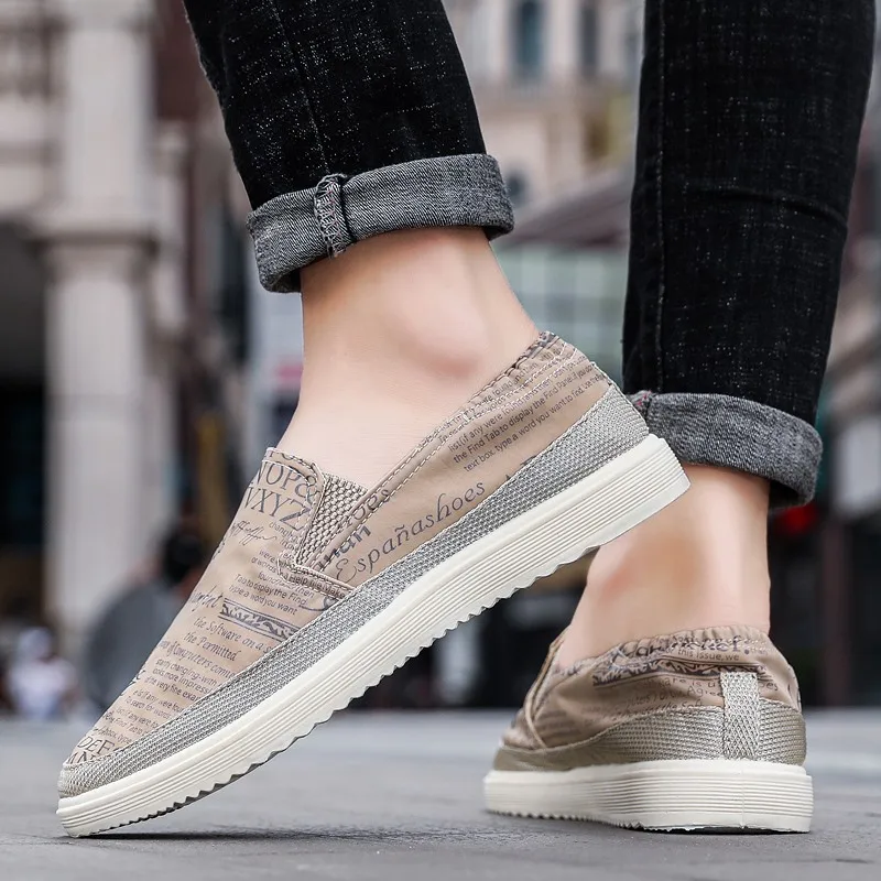 

Мужская Удобная дышащая прогулочная обувь повседневная мужская обувь из холстины без шнуровки, классная дешевая мужская обувь для тенниса