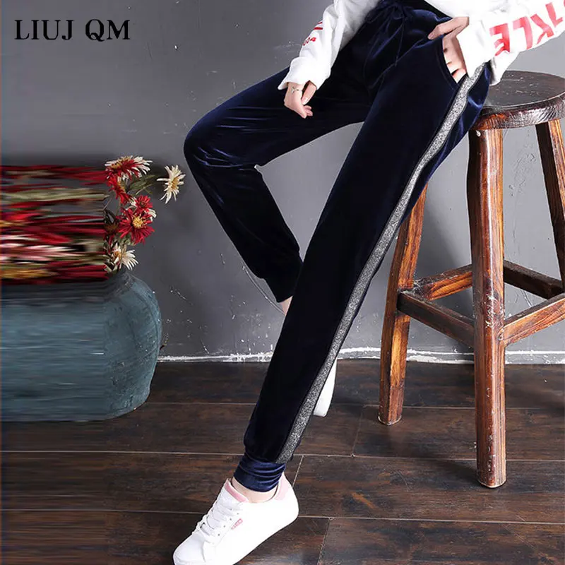 

2020 Velvet Sweatpants Woman Pants Autumn Winter Pants Women Thick Warm BF Wind Harem Loose Casual Joggers Women Pantalon Femme