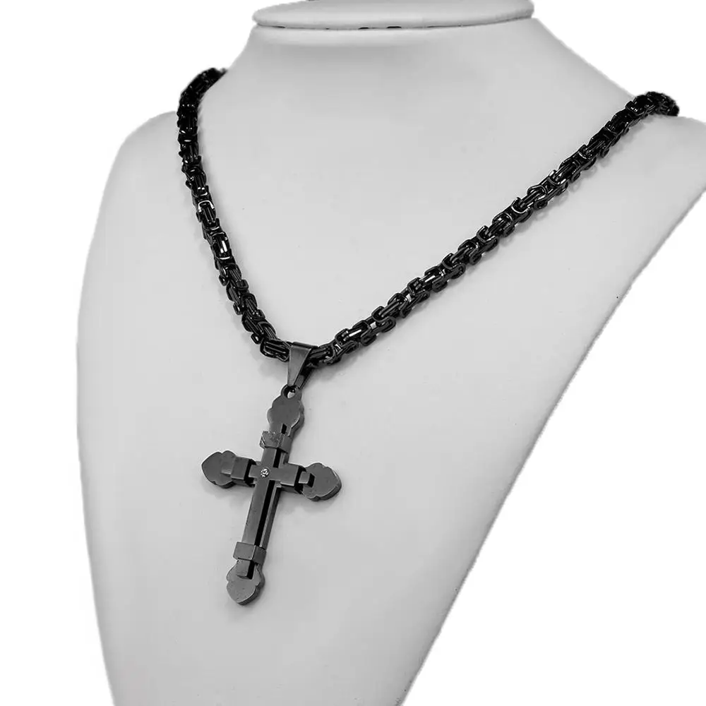 5 мм высококачественная нержавеющая сталь новый чистый черный мужской подарок