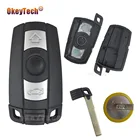 OkeyTech 3-кнопочный корпус автомобильного ключа дистанционного управления для BMW X5 X6 E61 E90 E82 E70 E71 E87 E88 E89 1 3 5 6 с вставной крышкой лезвия