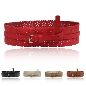 Ремень женский кожаный с пряжкой с язычком, широкий, черный, белый, красный, коричневый, синий