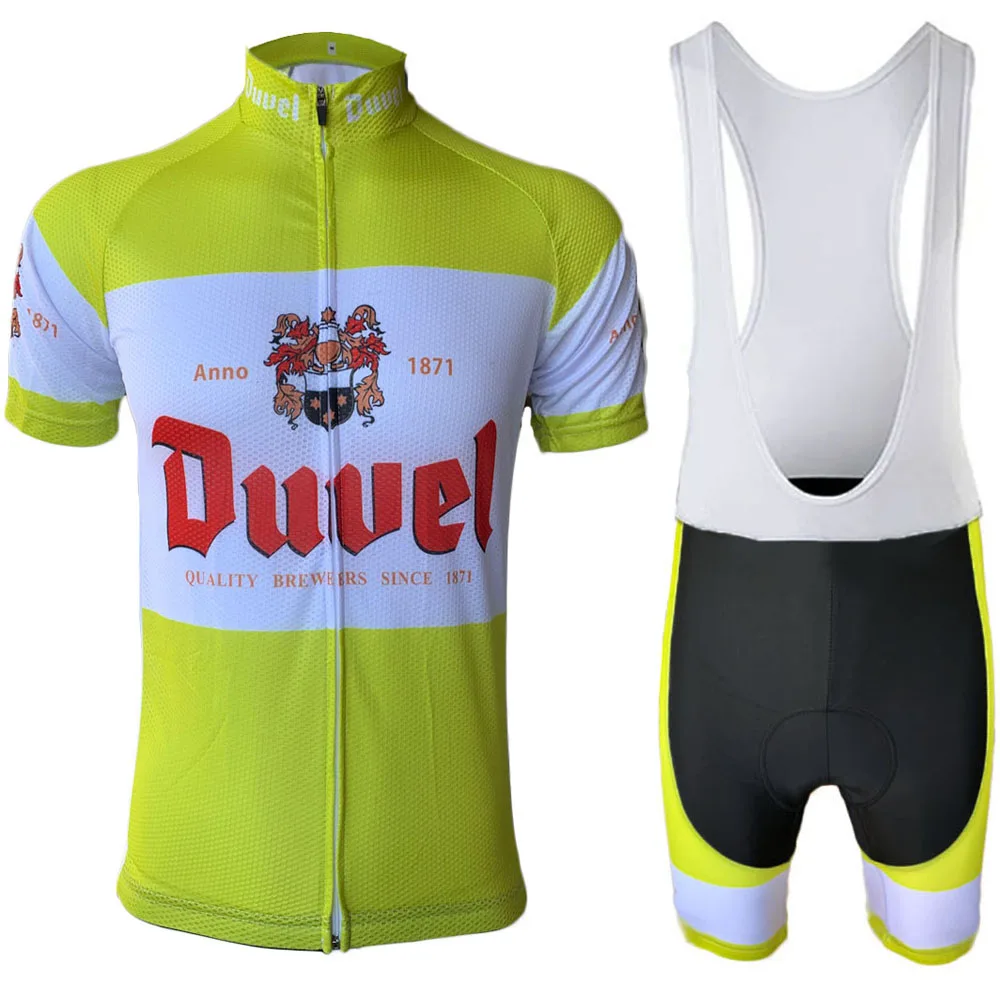 

2021 Duvel Cycling Jersey Set Men's Cycling Clothing Bicycle bib Shorts MTB Bike Clothes Suit Tenue Cycliste Velo Wielerkleding