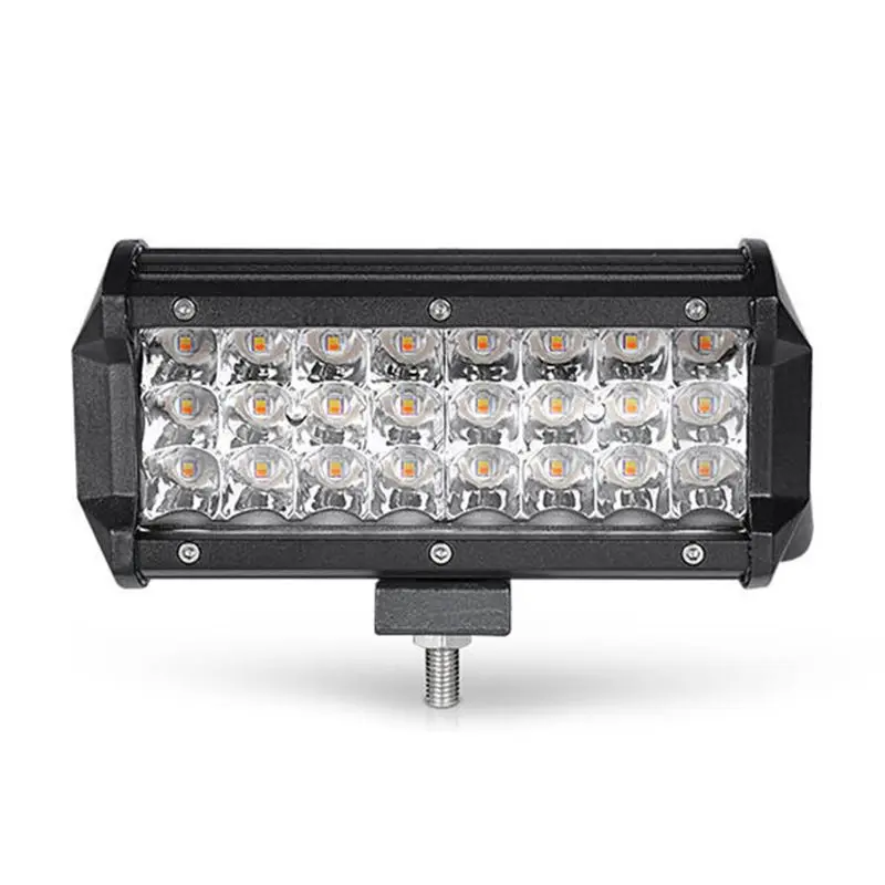 

72W 7inch Triple Row LED Light Bar Dual Color 12V 24V LED Spot Beam Lamp for ATV