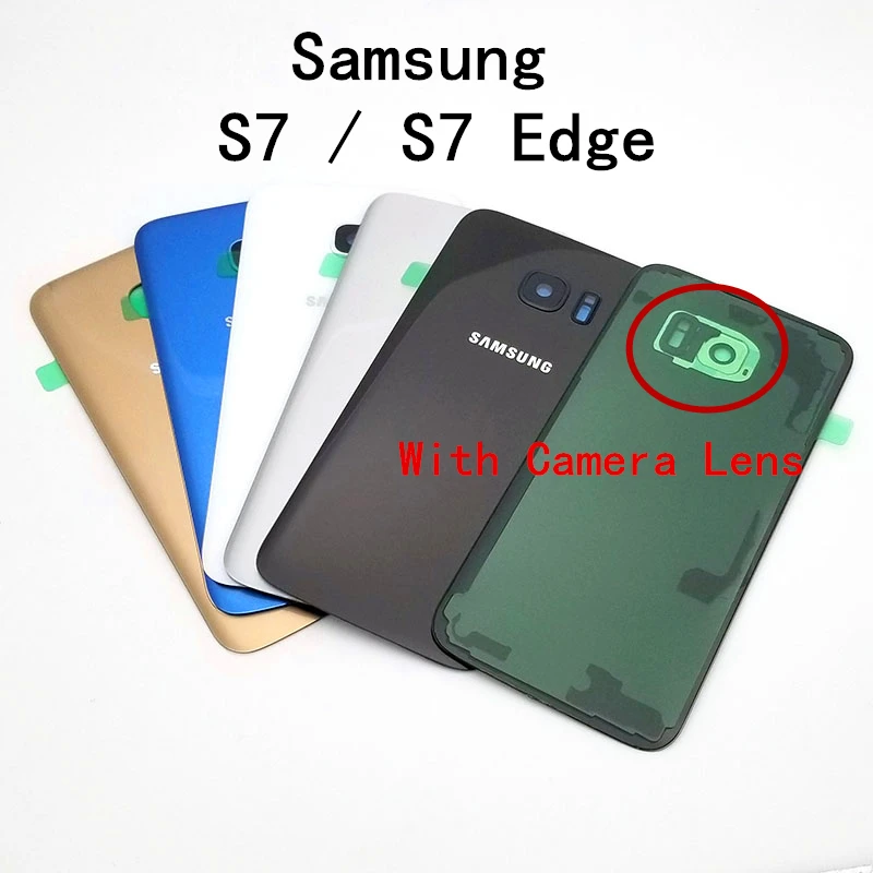 Задняя стеклянная крышка батарейного отсека для Samsung S7 Eage G935 панель G930F G935F задняя