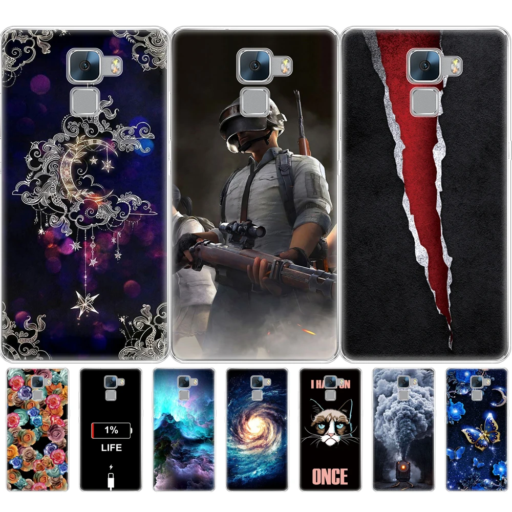 Чехол для Huawei Honor 7 чехол из мягкого ТПУ силикона телефона Coqa защитный с принтом