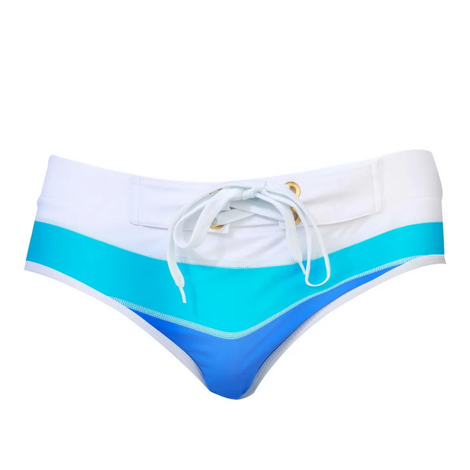 

Модные мужские сексуальные плавки с градиентом, пляжные полосатые брифы, мужские повседневные свободные брифы