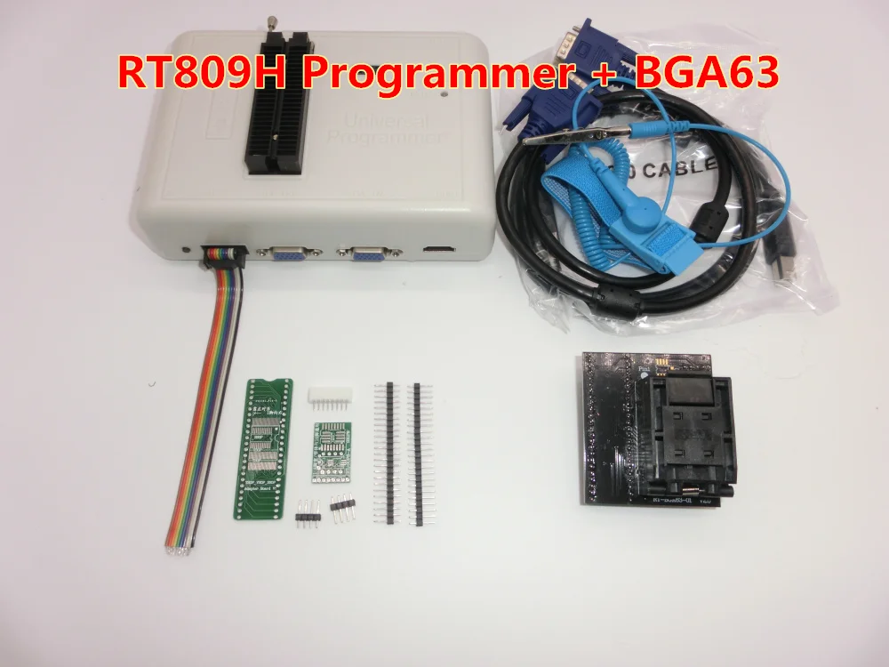 Новейшее программное обеспечение RT809H emmc-nand вспышка чрезвычайно быстрый Универсальный программатор TSOP56 TSOP48 BGA63